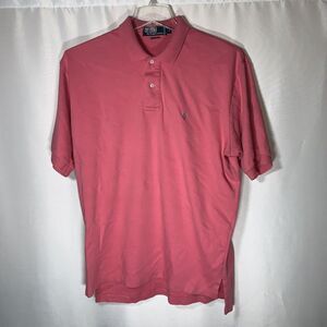 Polo Ralph Lauren Mens Salmon Color Short Sleeve Polo Size Large